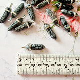 Snowflake Obsidian Pointed Pendants