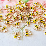 Yellow & Black Bee Charms