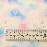 Pastel Snowflakes - Canvas Fabric Sheet