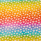 Rainbow Hearts - Canvas Fabric Sheet