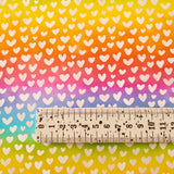 Rainbow Hearts - Canvas Fabric Sheet