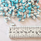 Blue Rainbow Clay Beads - 25