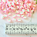 Pink Rainbow Clay Beads - 25