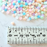 6mm Pastel Flower Cabochons - 50