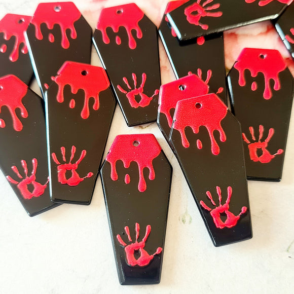 Handprint Coffin Pendants