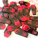 Handprint Coffin Pendants