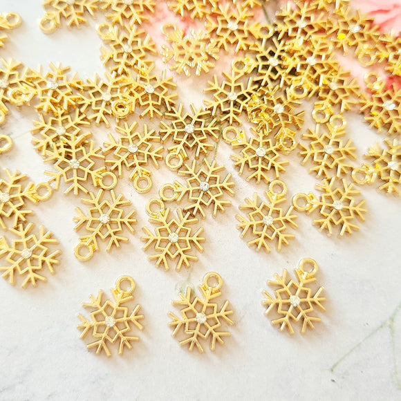 Gold Snowflake Charms