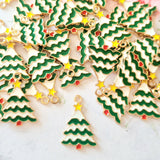 Snowy Christmas Tree Charms