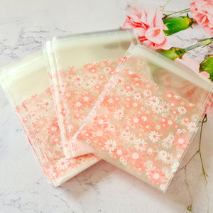 Pink & White Flowers Packaging Bags - 20