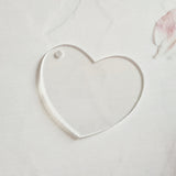 Clear Acrylic Heart Blanks