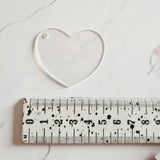 Clear Acrylic Heart Blanks