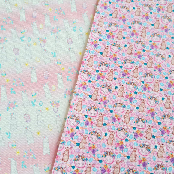 Easter Bunnies - Canvas Fabric Sheets