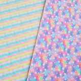 Pastel Stars & Stripes - Canvas Fabric Sheets