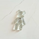 Silver Glitter Teddy Bear Flatbacks