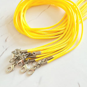 Waxed Cord Necklace - Yellow