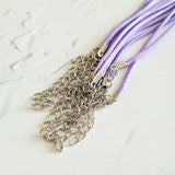 Waxed Cord Necklace - Lilac