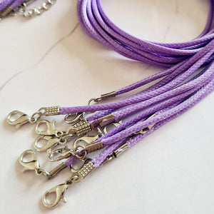 Waxed Cord Necklace - Lilac