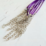 Waxed Cord Necklace - Purple