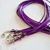 Waxed Cord Necklace - Purple