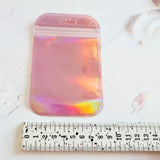 Pink Holographic Resealable Bags - 15