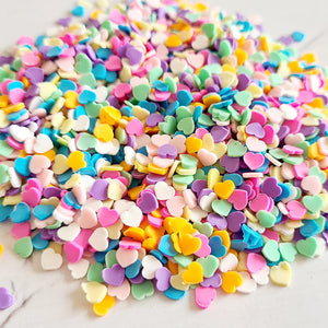 Multicoloured Hearts Clay Sprinkle Mix