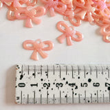 Pink Acrylic Bow Charms - 25