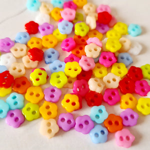 Tiny Flower Buttons - 100