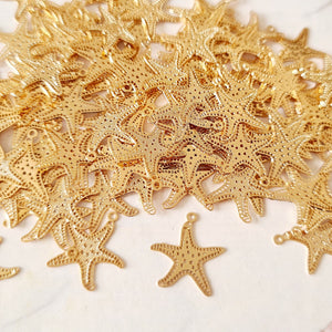 Gold Starfish Charms