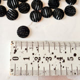 Black Glitter Stripe Cabochons - 20