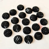 Black Glitter Stripe Cabochons - 20