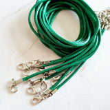 Waxed Cord Necklace - Dark Green