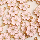 Pink Sakura Flower Charms