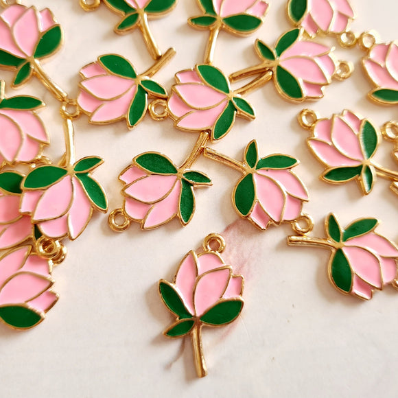 Pink Tulip Charms