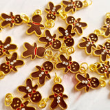 Rhinestone Gingerbread Man Charms