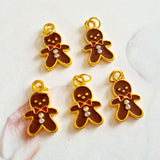 Rhinestone Gingerbread Man Charms