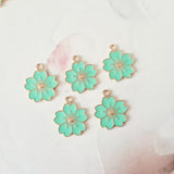 Green Sakura Flower Charms