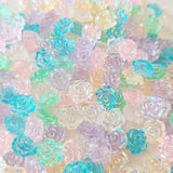 Transparent Rose Flatbacks - 25