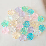 Transparent Rose Flatbacks - 25