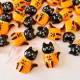 Halloween Pumpkin Cat Flatbacks