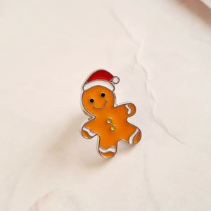 Gingerbread Man Pin Badge