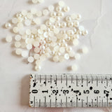 6mm Cream Flatback Pearl Cabochons - 100