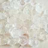 Transparent Flower Flatbacks - 20