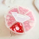 Red Flatback Pearl Wheel - 690 Pcs