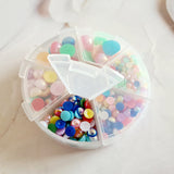 Multicoloured Flatback Pearl Wheel - 648 Pcs