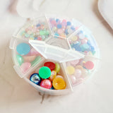 Multicoloured Flatback Pearl Wheel - 648 Pcs