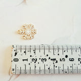 White/Gold Snowflake Charms