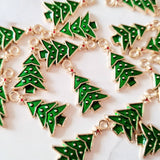 Green & Gold Christmas Tree Charms