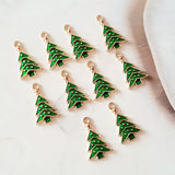 Green & Gold Christmas Tree Charms