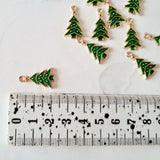 Green & Gold Christmas Tree Charms