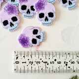 Lilac Skull Pendants